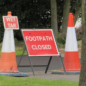 Footpath Closed Sign
