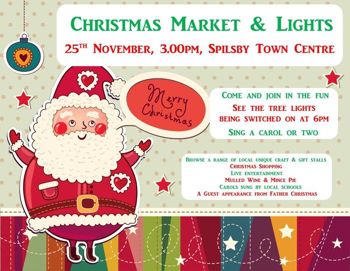 Original Spilsby Christmas Market Poster from 2016